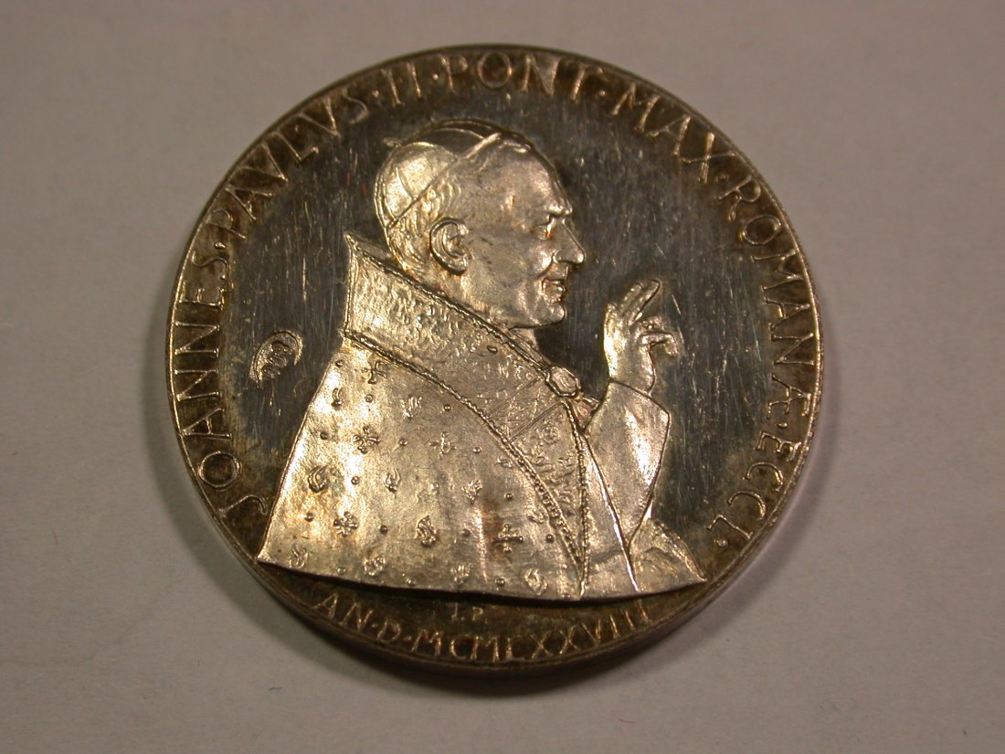  B21 Papst Wahl 1978 Johannes Paul 13,06Gr/800 Silber seltener Originalbilder   