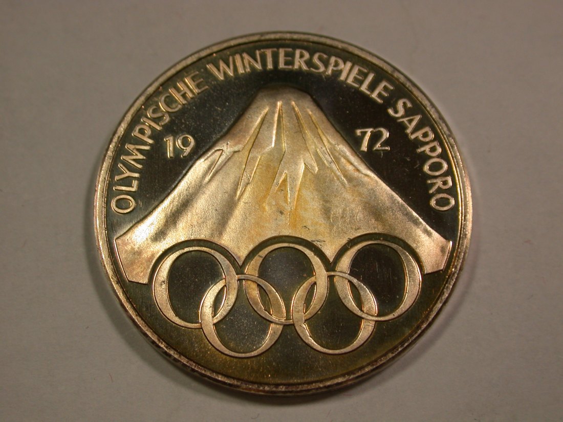 B21 Olympia 1972 Sapporo Silber 13Gr/1000 in PP, f.st Originalbilder