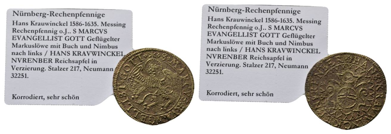  Nürnberg-Rechenpfennig, Messing Rechenpfennig o.J.   