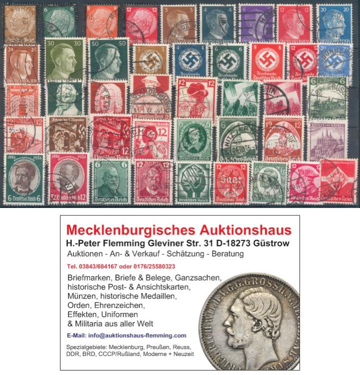 III. Reich Lot mit 43 Werten o, feinst/pracht