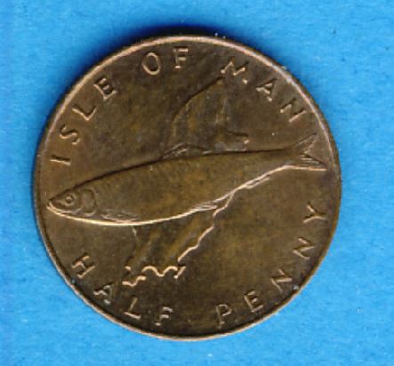  Isle of Man Insel Man 1/2 Penny 1976   