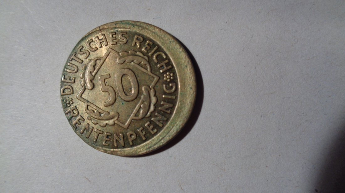 seltene Verprägung 50 Rentenpfennig 1924