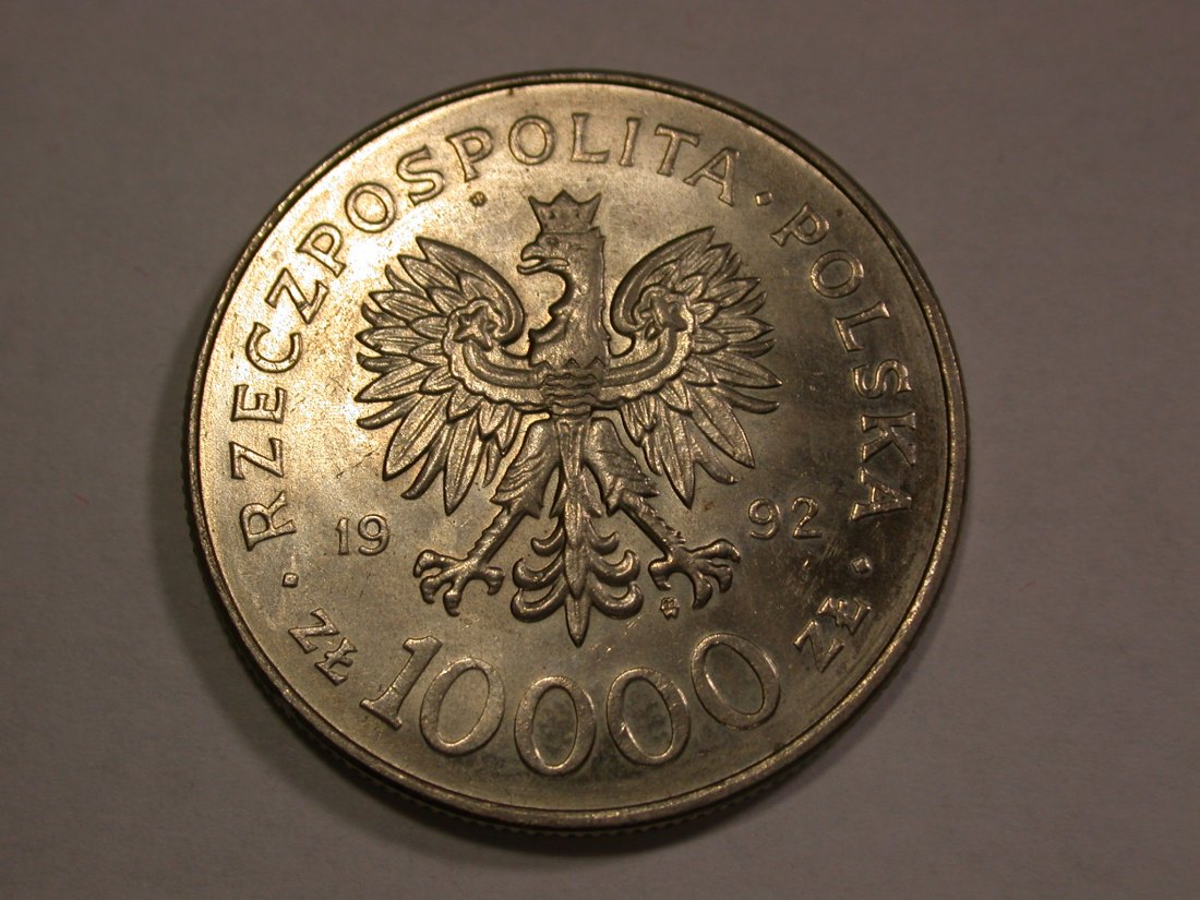  B23 Polen  10.000 Zloty 1992 in ST Originalbilder   