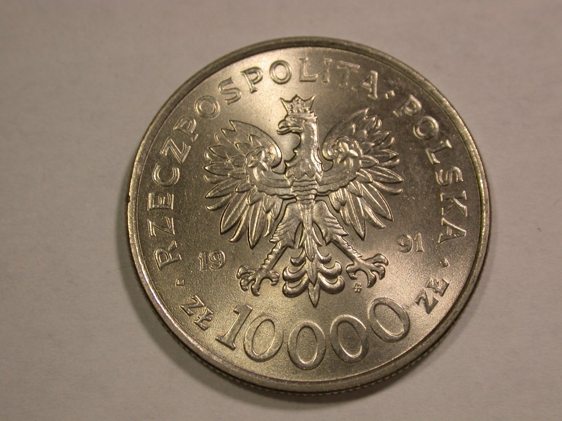  B23 Polen  10.000 Zloty 1991 200 Jahre in ST Originalbilder   