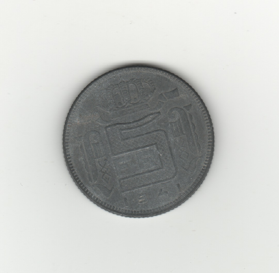  Belgien 5 Francs 1941   