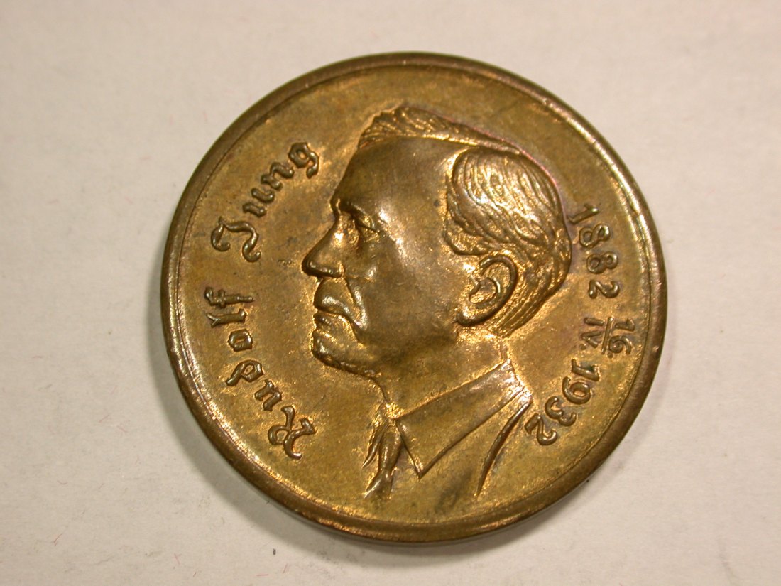 B24 Weimar Bronze Medaille Rudolf Jung 1932 in vz-st/f.st sehr selten 11,82 Gramm Originalbilder