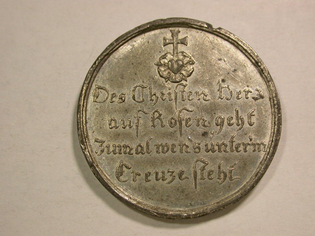  B24 Martin Luther Medaille 1817 Zinn  20,73 Gramm  Originalbilder   