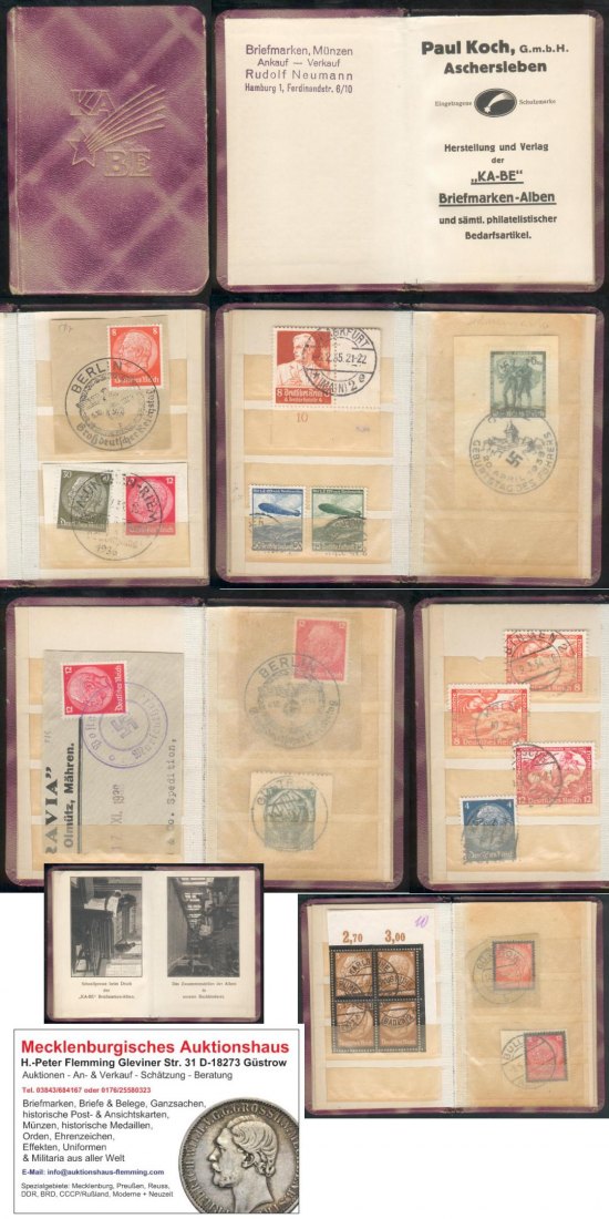 Album mit III.Reich Briefmarken aus dem KA-BE Verlag/Paul Koch , TOP LOT
