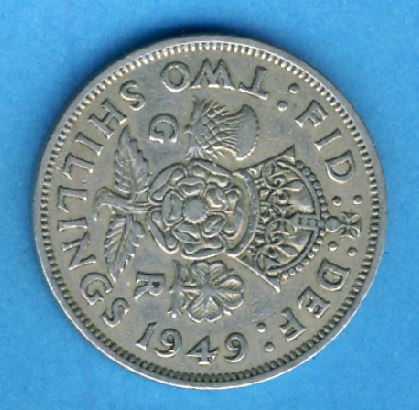  Großbritannien 2 Shillings 1949   