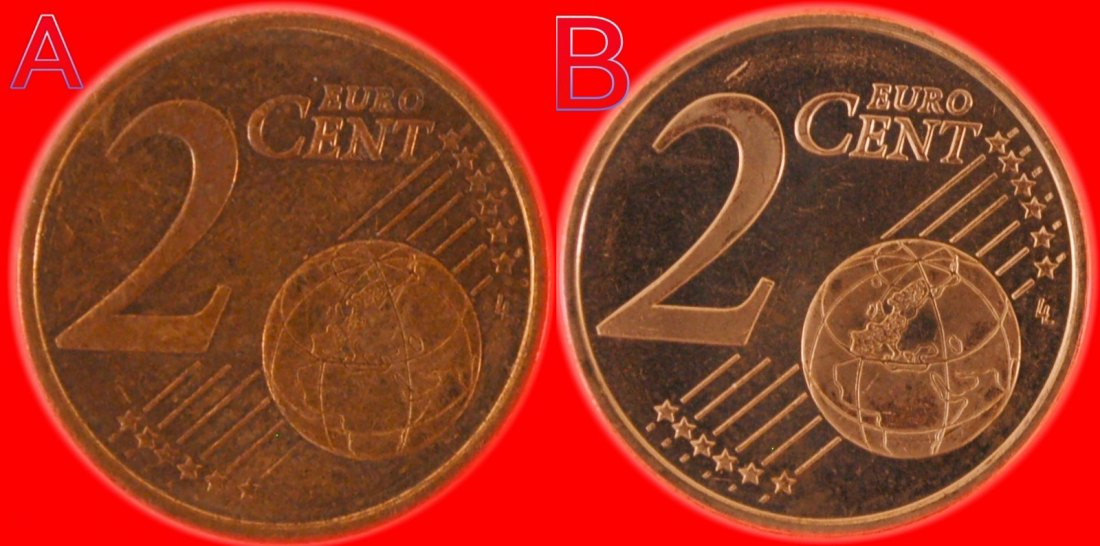  Ⰶ TWO VARIETIES ★ CYPRUS 2 CENTS 2008 DIES A and B! MINT LUSTRE! LOW START ★ NO RESERVE!   