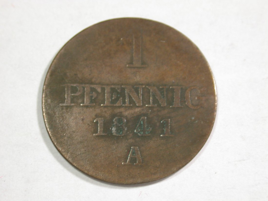  B25 Hannover 1 Pfennig 1841 in f.ss  Originalbilder   