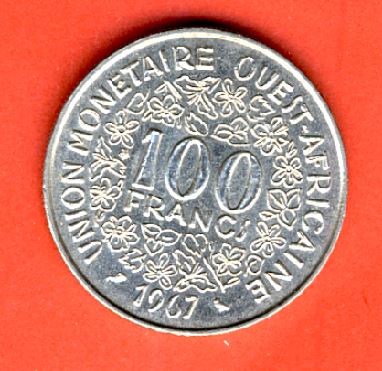  Westafrikanische Staaten Quest 100 Francs 1967   