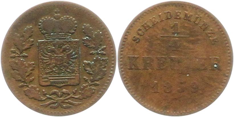  8921 Schwarzburg 1/4 Kreuzer 1859   