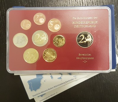  Deutschland  5 x Euro-Kursmünzensatz   2011 (A, D, F, G, J)   FM-Frankfurt PP   