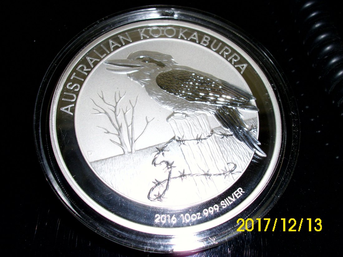 AUSTRALIEN 10 DOLLARS 2016 - 10 Oz. SILBER 999 - KOOKABURRA