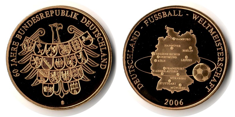  Deutschland Medaille 2009 Fussball WM   FM-Frankfurt Gewicht: 32g PP   