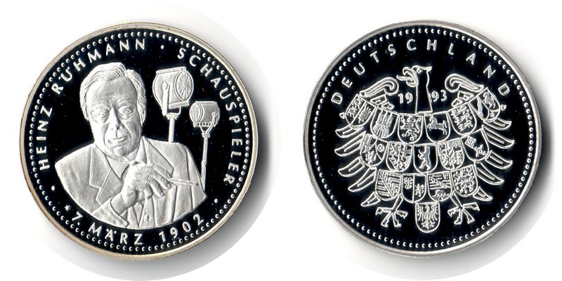  Deutschland Medaille  1993  FM-Frankfurt Gewicht: ca.15g  PP  Heimz Rühmann   