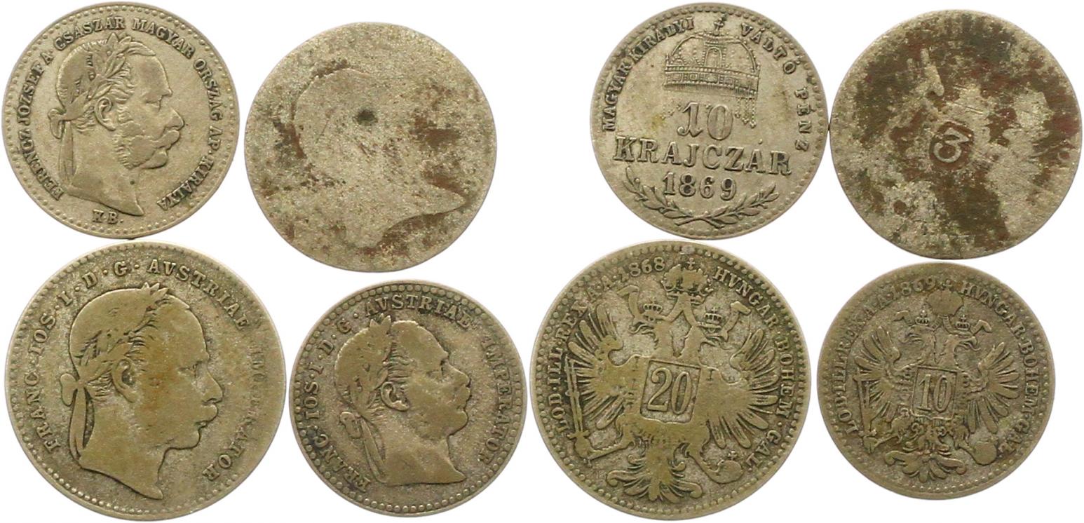  9121 RDR Österreich Lot von 4 Silbermünzen   