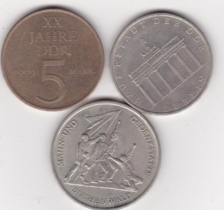  DDR, 5/10 Mark 1969,1971,1972   