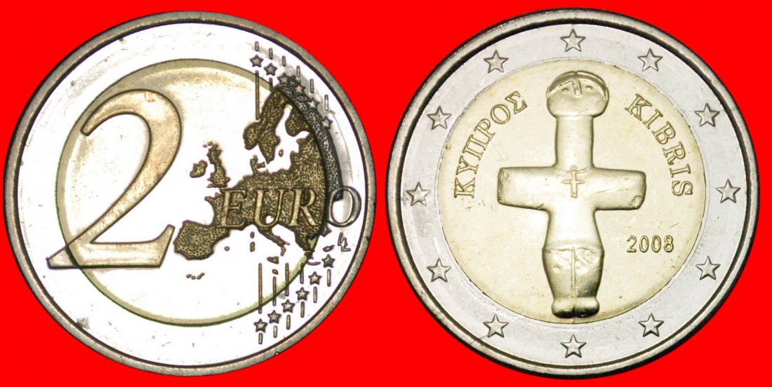  + FILLED 'R': CYPRUS★ 2 EURO 2008 UNC! LOW START★NO RESERVE!   