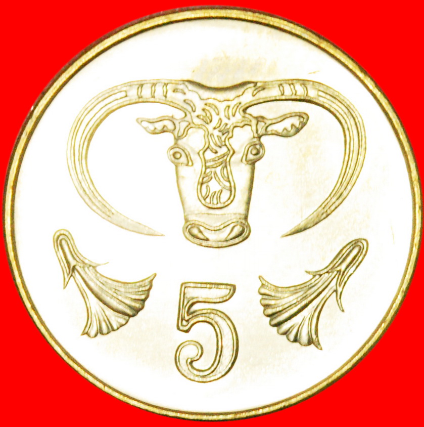 Ⰶ SILVER BOWL: CYPRUS★ 5 CENTS 2004! LAST YEAR! UNC! FROM ROLLS! LOW START ★ NO RESERVE!