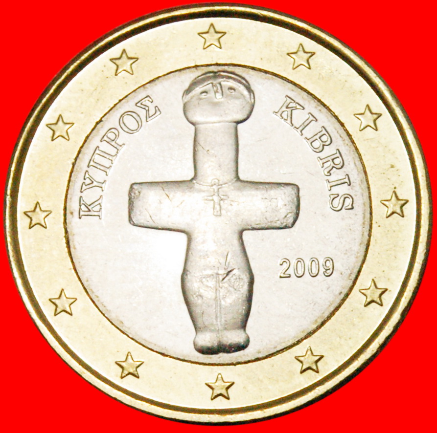  * FINLAND: CYPRUS ★1 EURO 2009 UNC!  INTERESTING YEAR! FROM ROLLS! LOW START ★ NO RESERVE!   