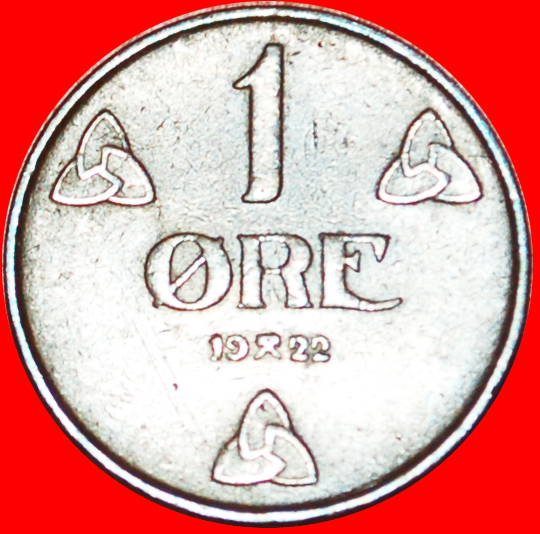  √ 3 ROSES: NORWAY ★ 1 ORE 1922! Haakon VII (1905-1957) LOW START ★ NO RESERVE!   