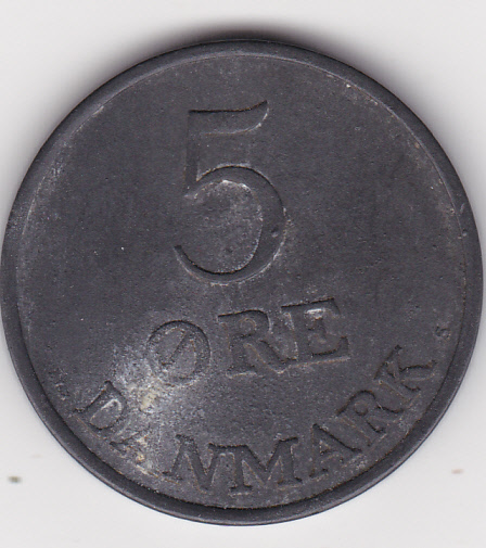  Dänemark, 5 Öre 1951   