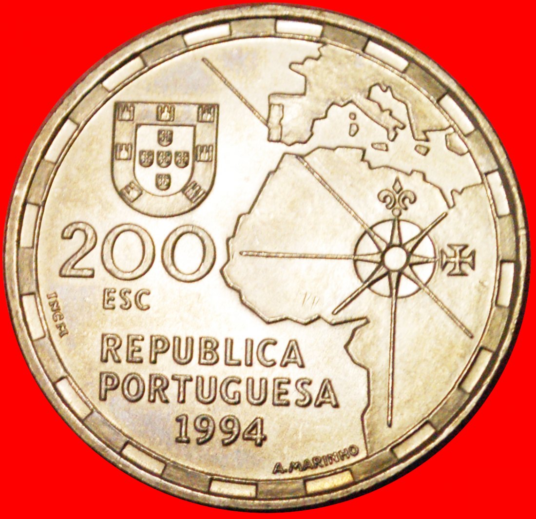  √ SCHIFF: PORTUGAL ★ 200 ESCUDOS 1494 1994 STEMPELGLANZ!   