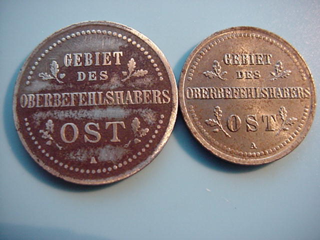 Nebengebiete-Oberbefehlshaber Ost 2 und 3 Kopeken 1916