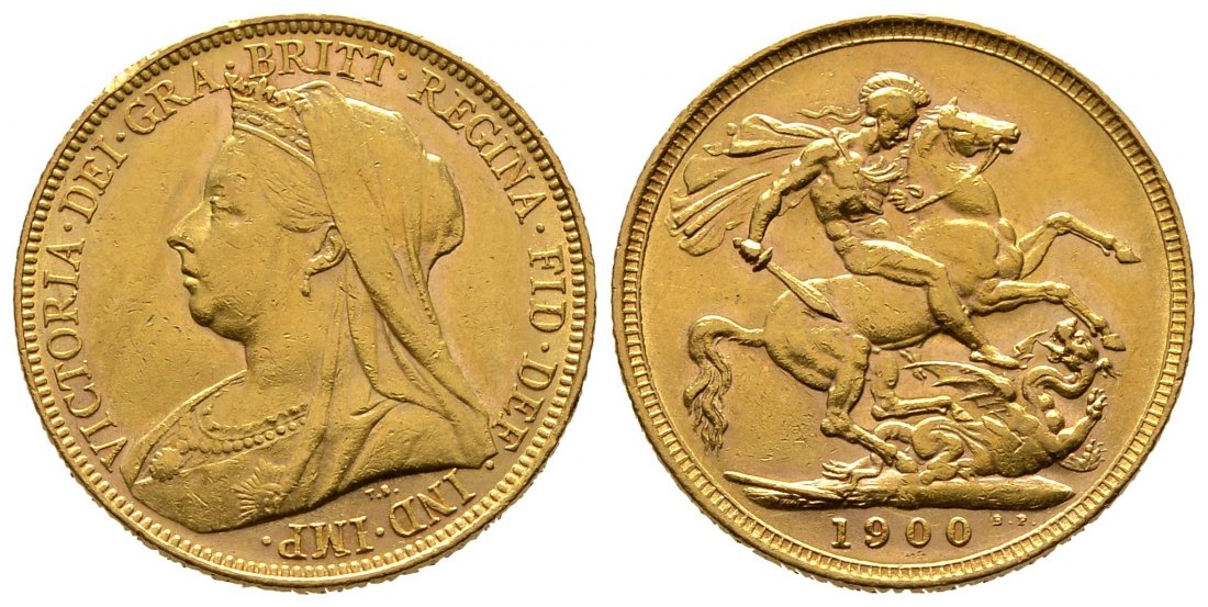 PEUS 8718 Großbritannien / Australien 7,32 g Feingold. Melbourn. Victoria ( 1837 - 1901) Sovereign GOLD 1900 M Melbourn Sehr schön