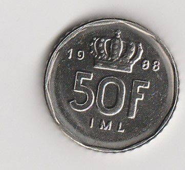  Luxemburg 50 Francs 1988 (K835)   