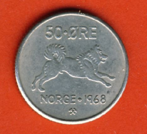  Norwegen 50 Öre 1968   