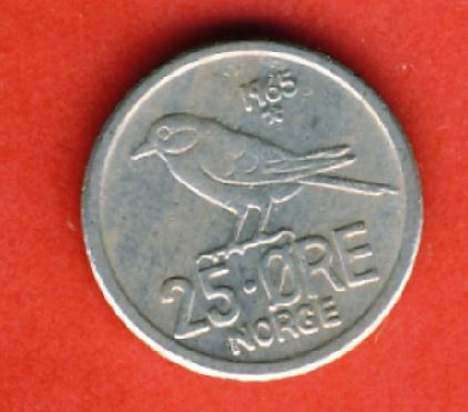  Norwegen 25 Öre 1965   