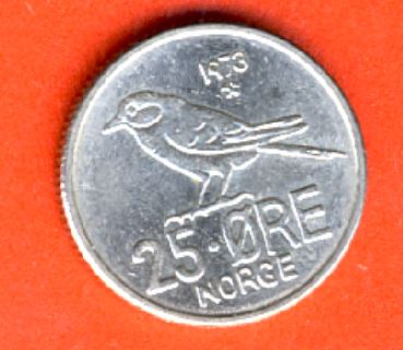  Norwegen 25 Öre 1973   