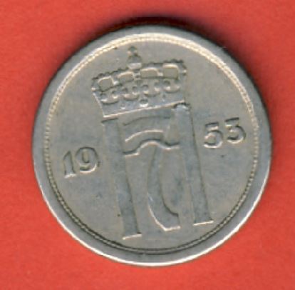  Norwegen 25 Öre 1953   