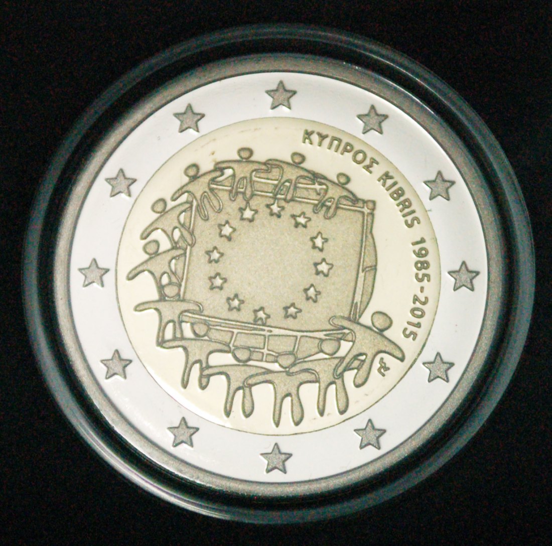 § FLAG: CYPRUS ★ 2 EURO 2015 PROOF! LOW START★ NO RESERVE!!!