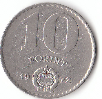 Ungarn (C144)b. 10 Forint 1972 siehe scan