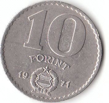 Ungarn (C145)b. 10 Forint 1971 siehe scan