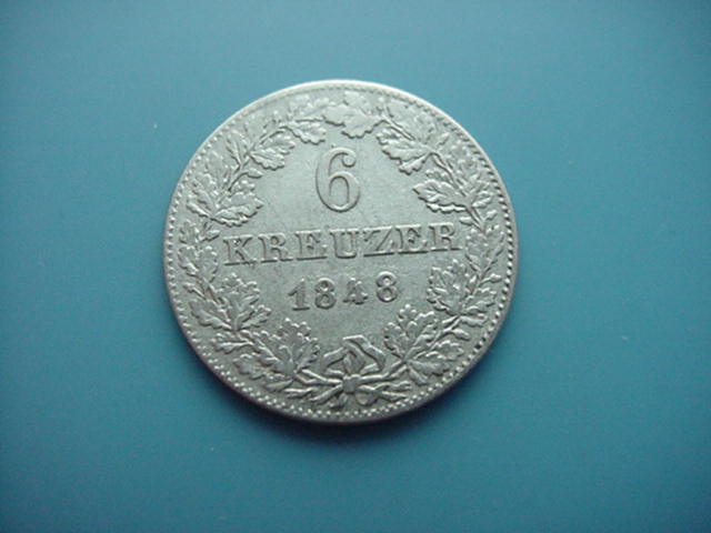 Freie Stadt Frankfurt 6 Kreuzer 1848