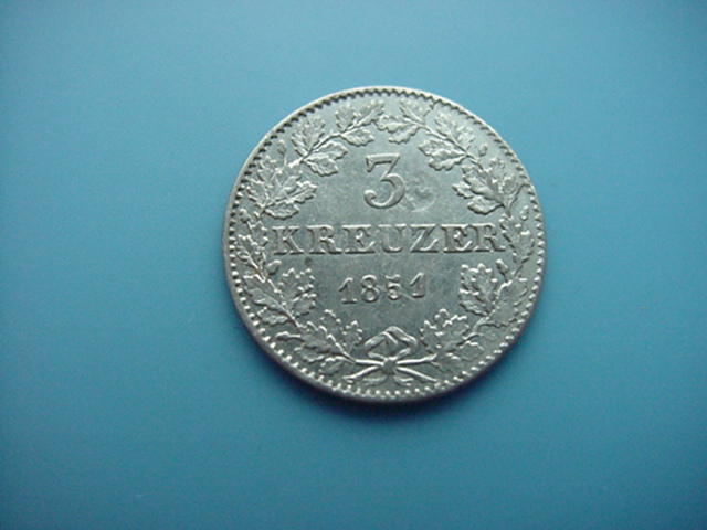 Freie Stadt Frankfurt 3 Kreuzer 1851