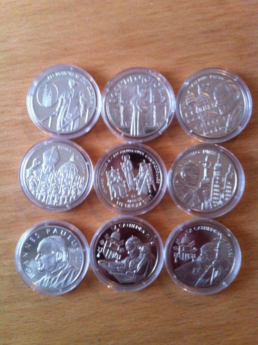 9 St. 10 Liras Vatikan PP 2005 Mit Schatule Silber ??????