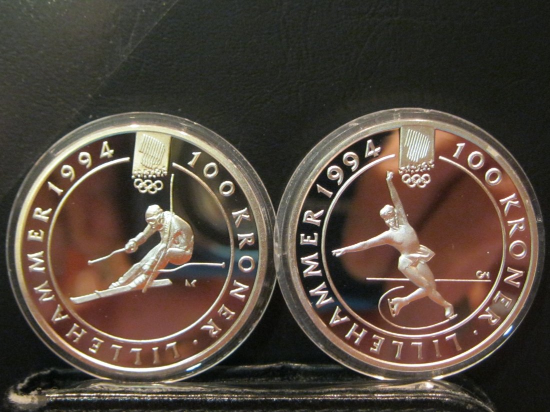 NORWAY 100 KRONER 1993 OLYMPICS LILLEHAMMER.GRADE-PLEASE SEE PHOTOS.