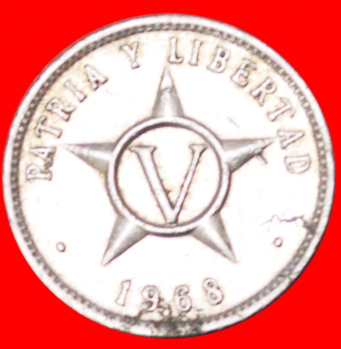  √ TSCHECHOSLOWAKEI: KUBA ★ 5 CENTAVOS 1968!   