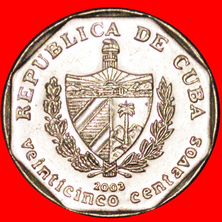  √ TRINIDAD: CUBA ★ 25 CENTAVOS 2003 COIN alignment ↑↓ CONVERTIBLE PESO! LOW START ★ NO RESERVE!   