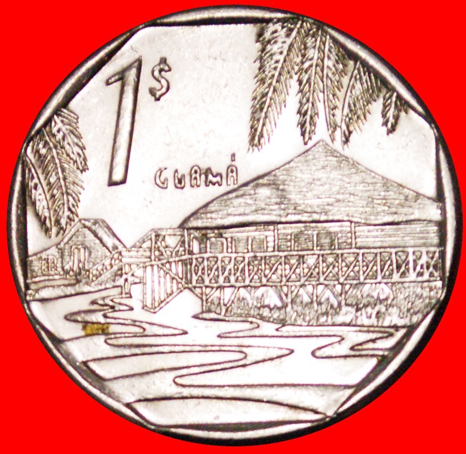  √ BRIDGE: CUBA ★ 1 CONVERTIBLE PESO 2000 COIN alignment ↑↓! LOW START ★ NO RESERVE!   