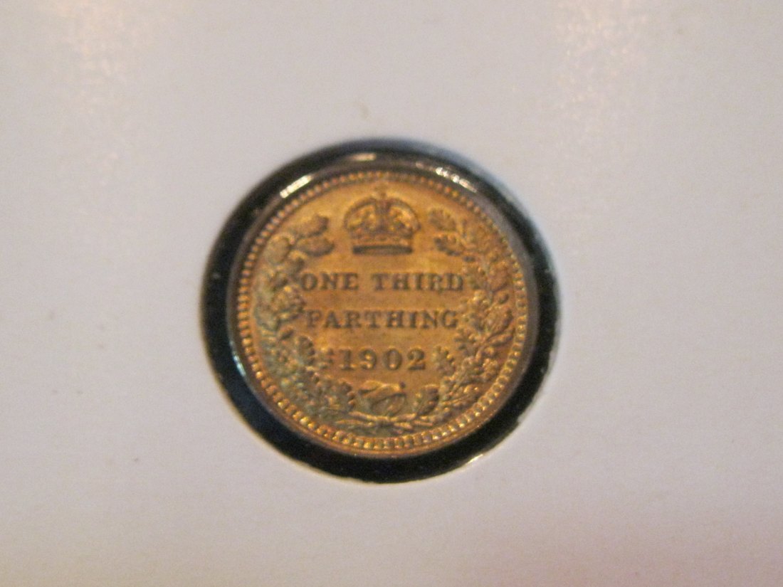  GREAT BRITAIN 1/3 FARTHING 1902.GRADE-PLEASE SEE PHOTOS.   