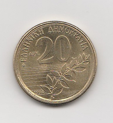  20 Drachmai  Griechenland 1994 (K842)   