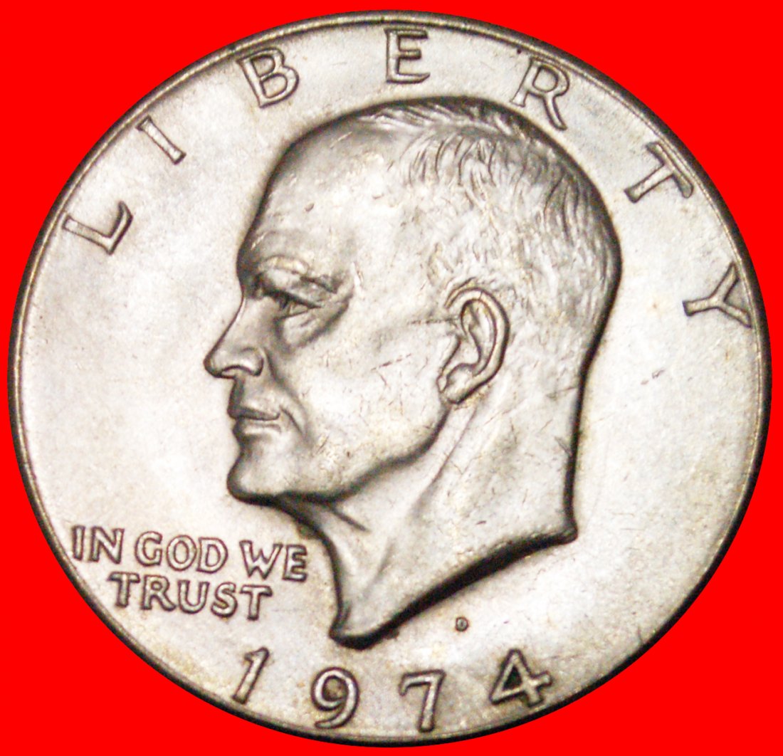  √ MOND-DOLLAR (1971-1999): USA ★ 1 DOLLAR 1974D uSTG!   