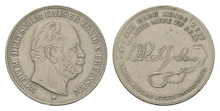  Medaille,Preußen; 8,54 g; Ø 28,6 mm   